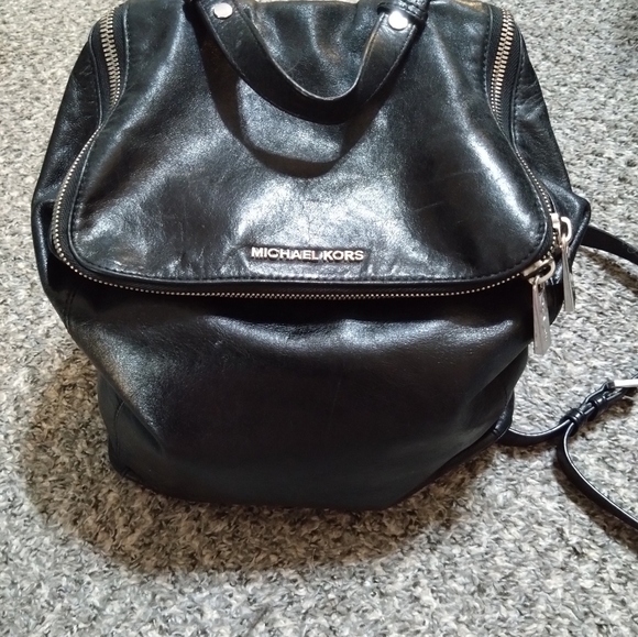 MICHAEL Michael Kors Handbags - Michael Kors Lisbeth  Black Leather Backpack